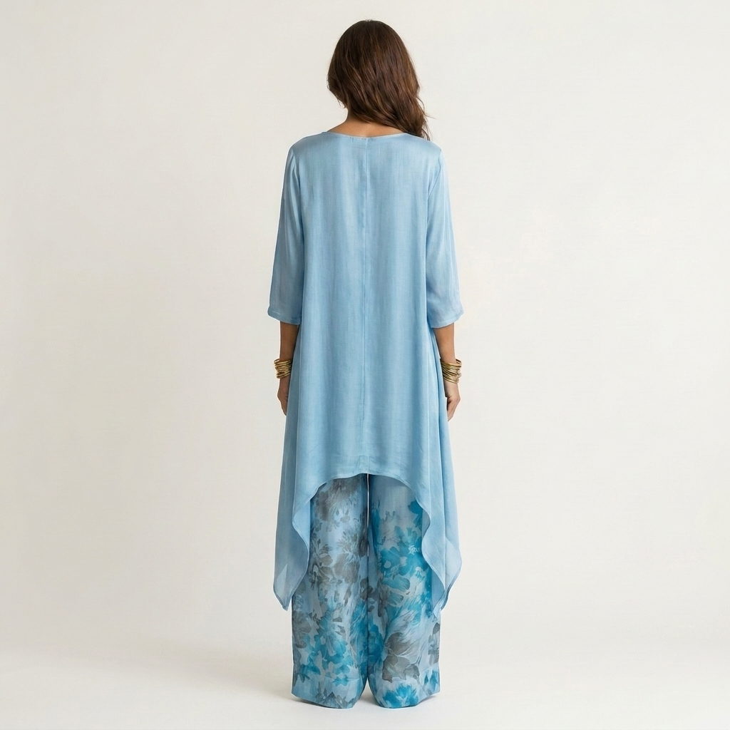 Cariola |Two-Piece Set with Asymmetric Tunic