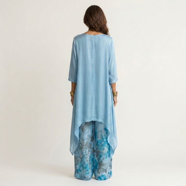 Cariola |Two-Piece Set with Asymmetric Tunic