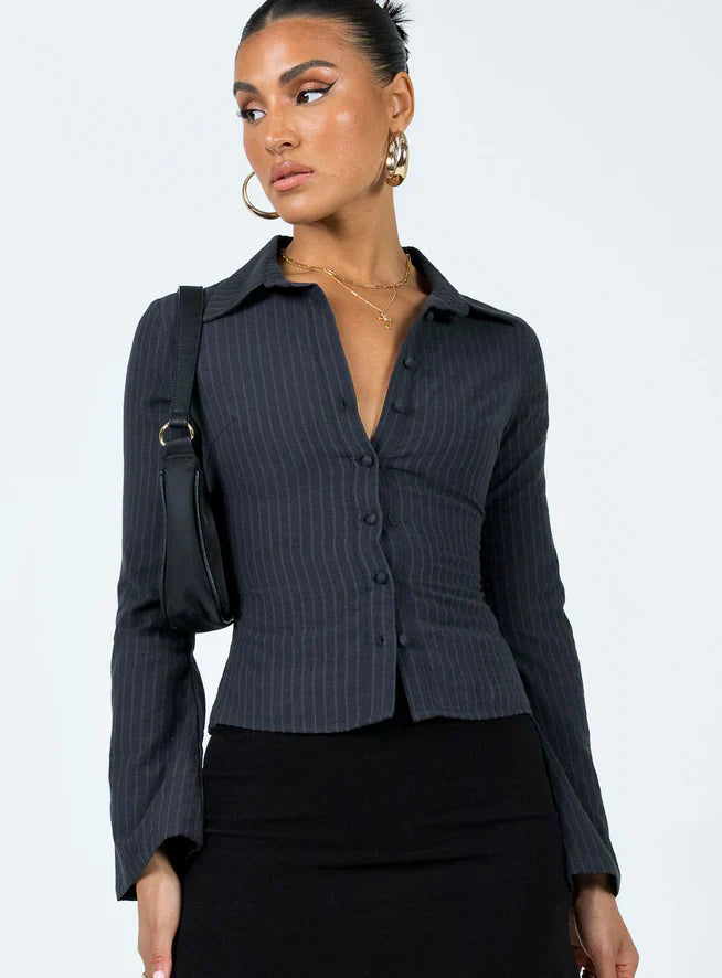 Marie Classic Stripe Blouse