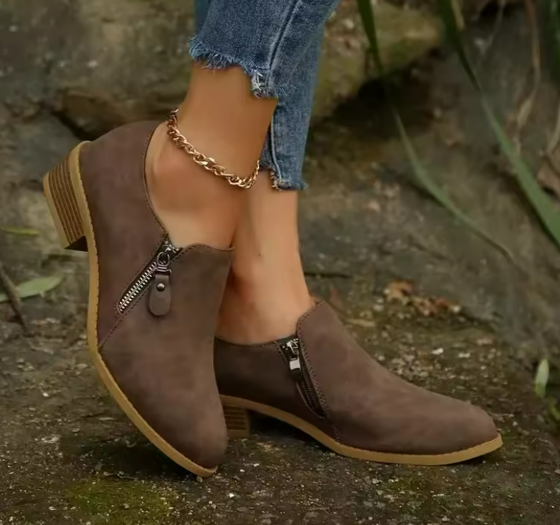Livia Zip-On Flats